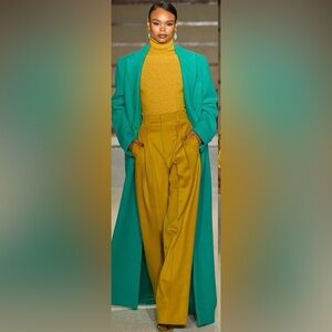 Runway Inspired Power Set | Teal & Mustard Statement Look